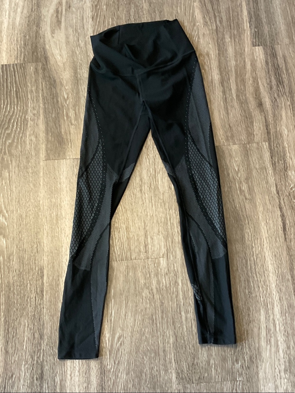 lululemon athletica Black Mesh Panel Leggings